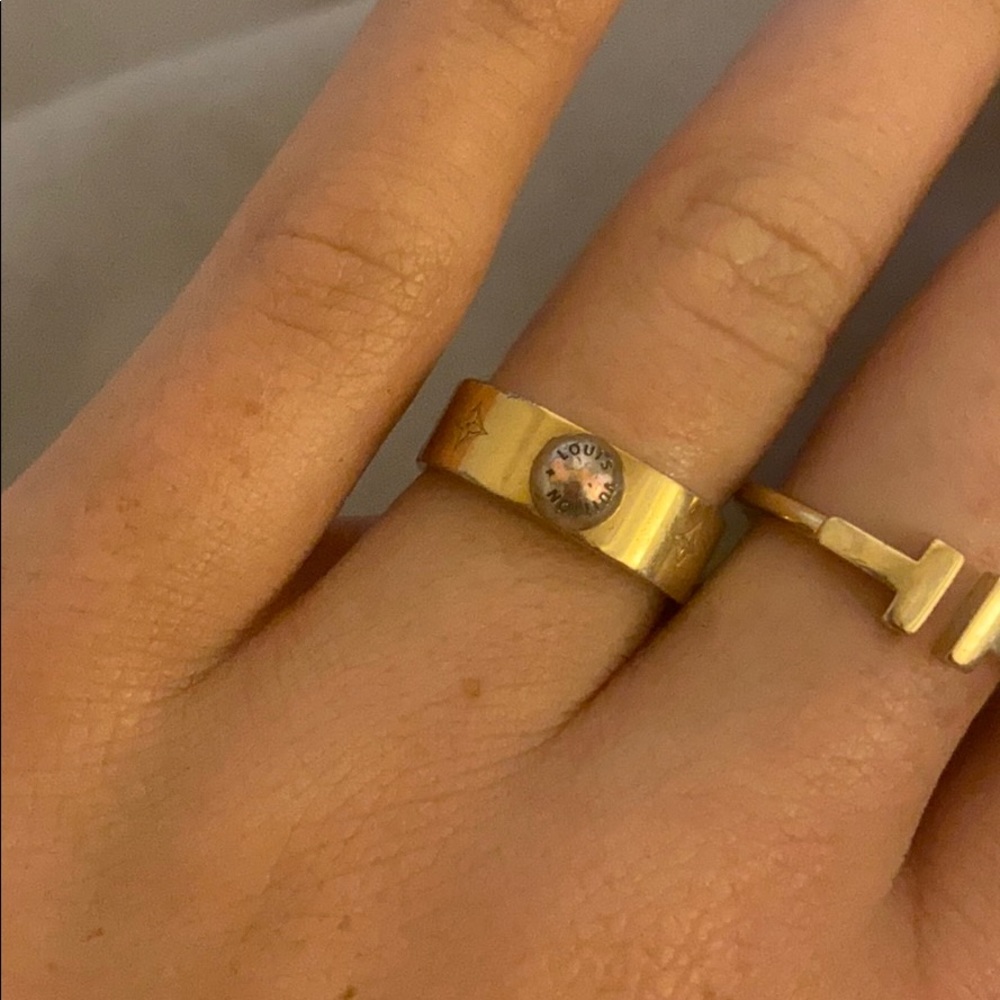 Louis Vuitton Gold Nanogram Ring Size Small